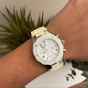 Michele Watch White Jelly Tahitian Chronograph